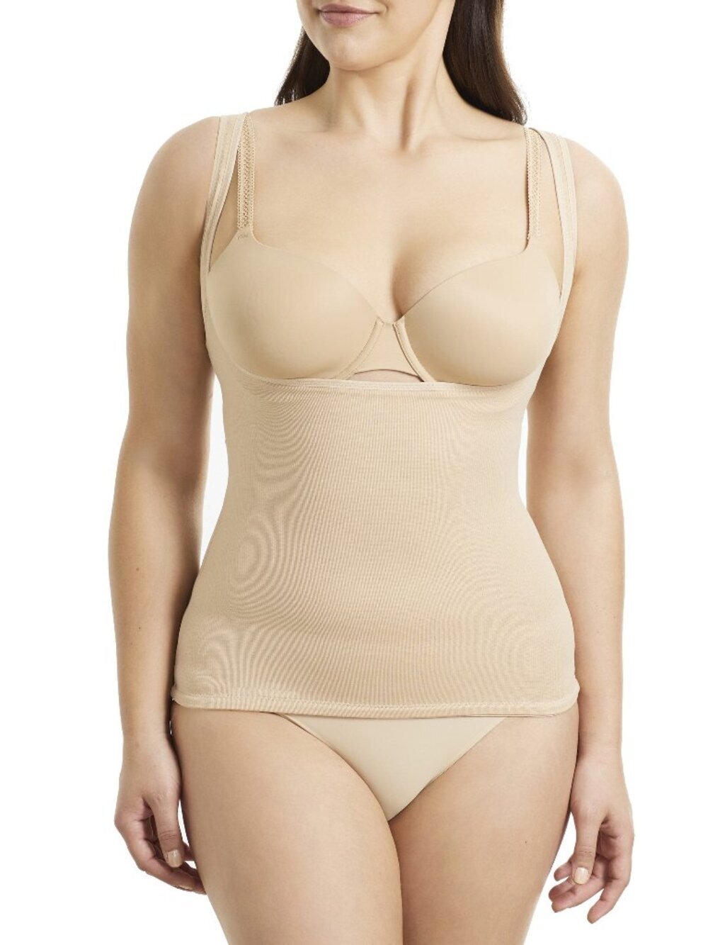 Cupid Intimates No Visible Lines Open-Bust Shaping Tank - Beige